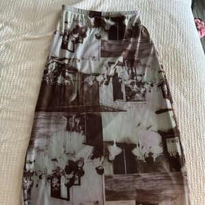 Stylish Brown Patterned Skirt